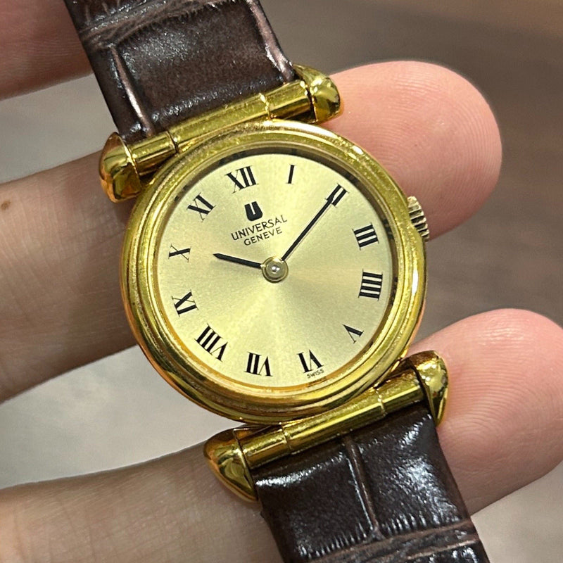 [Pre-Owned] Universal Geneve Vintage 542678 Gold Manual Winding Women Watch