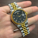 [Pre-Owned] Orient Day-Date SEV0J002B Sapphire Two-Tone Gold Men Watch