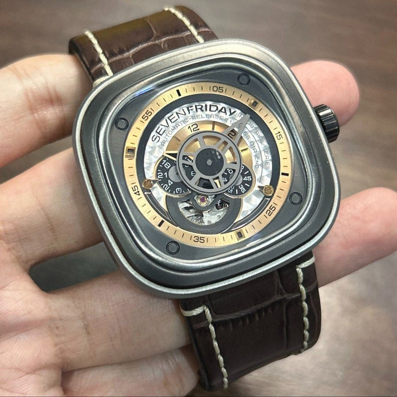 [Pre-Owned] Seven Friday P2/01 Skeleton Automatic Men Watch