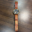 [Pre-Owned] Bulova 97A109 Gold Open Heart Automatic Men Watch