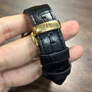 [Pre-Owned] Bulova 97A116 Gold Open Heart Automatic Men Watch