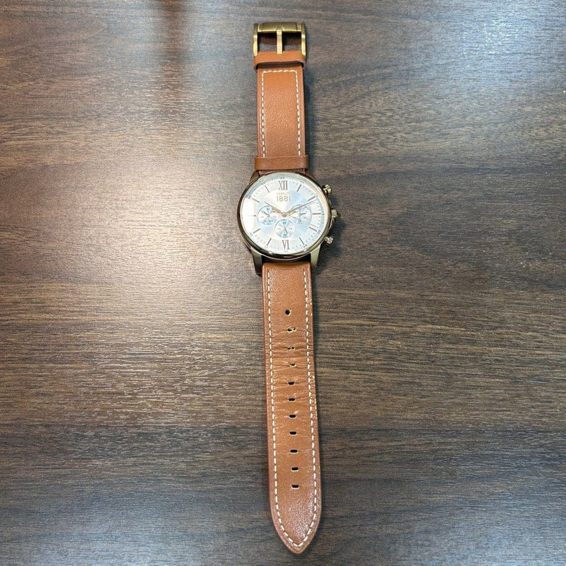 [Pre-Owned] Cerruti 1881 CRA081 Day-Date Rose Gold Quartz Men Watch