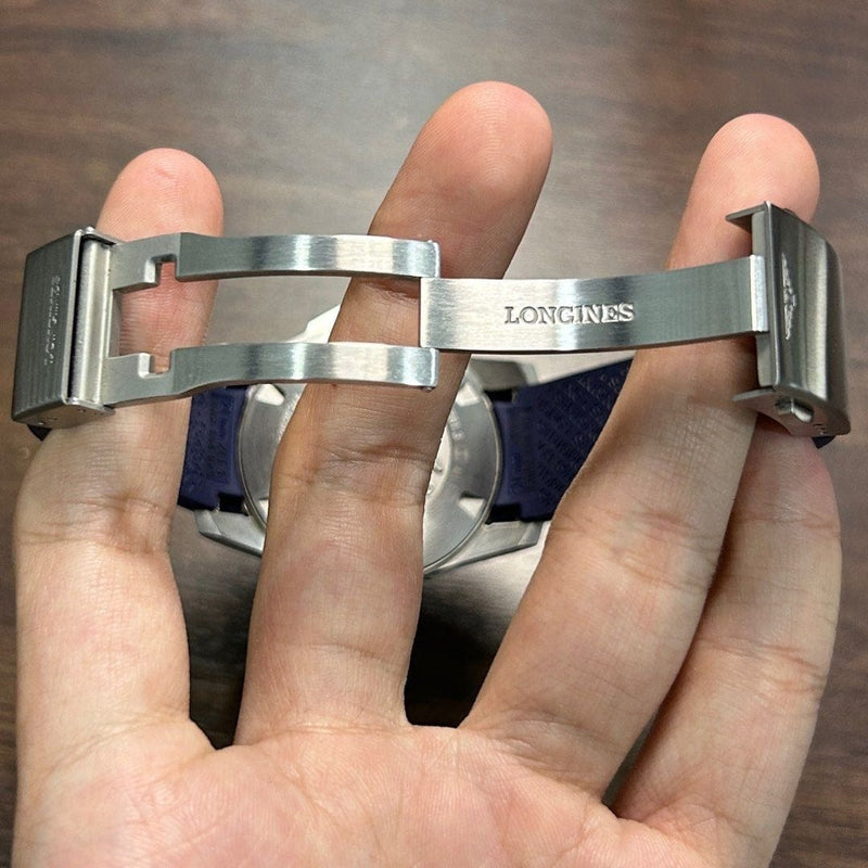 [Pre-Owned] Longines Hydroconquest 41mm Rose Gold Blue Ceramic Automatic Men Diver Watch