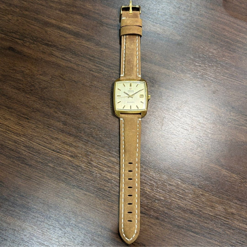 [Pre-Owned] Omega Vintage Seamaster TV 166.042 Square Automatic Men Watch
