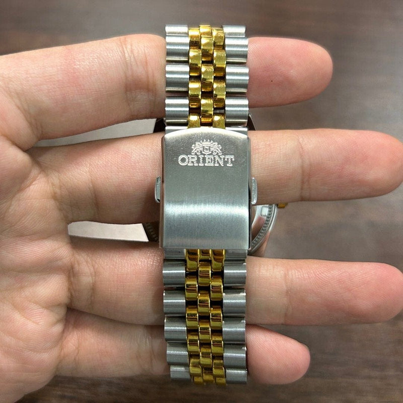 [Pre-Owned] Orient Day-Date SEV0J002B Sapphire Two-Tone Gold Men Watch