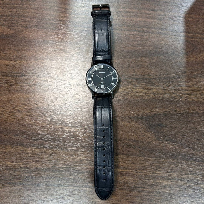 [Pre-Owned] Orient FGW0100DB Sapphire Black Leather Quartz Men Watch