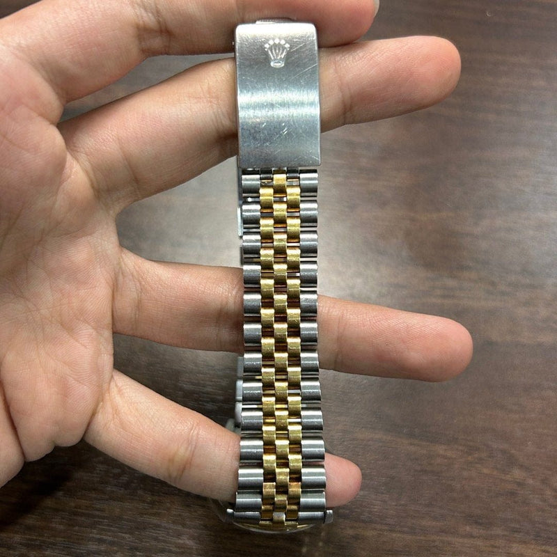 [Pre-Owned] Rolex 16233 Datejust 36mm Two-Tone Champagne Diamond Dial Men Watch