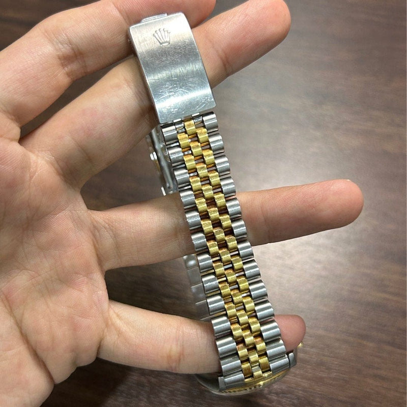 [Pre-Owned] Rolex Datejust 36mm 16233 18k Gold Champagne Diamond Dial Watch