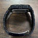 [Pre-Owned] Fossil Inscription BQ2574 All Black Square Skeleton Automatic Men Watch