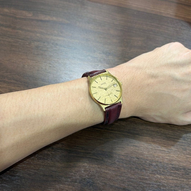 [Pre-Owned] Pagol Vintage 3057 Linen Dial Manual Winding Unisex Watch