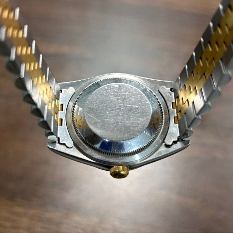 [Pre-Owned] Rolex 16233 Datejust 36mm Two-Tone Champagne Diamond Dial Men Watch