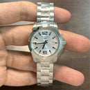 [Pre-Owned] Longines Conquest 29.5mm L3.376.4.76.6 Sunray Silver Quartz Women Watch