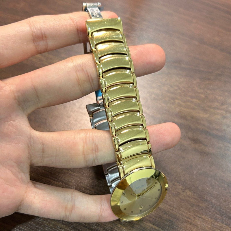 [Pre-Owned] Rado Diastar Coupole 129.0535.3 Gold Quartz Women Watch