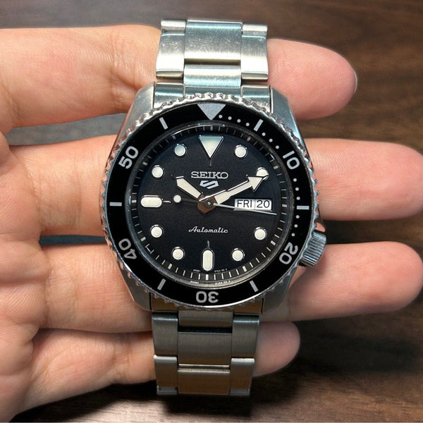 [Pre-Owned] Seiko 5 Sports SRPD55K1 Black Dial Automatic Men Watch
