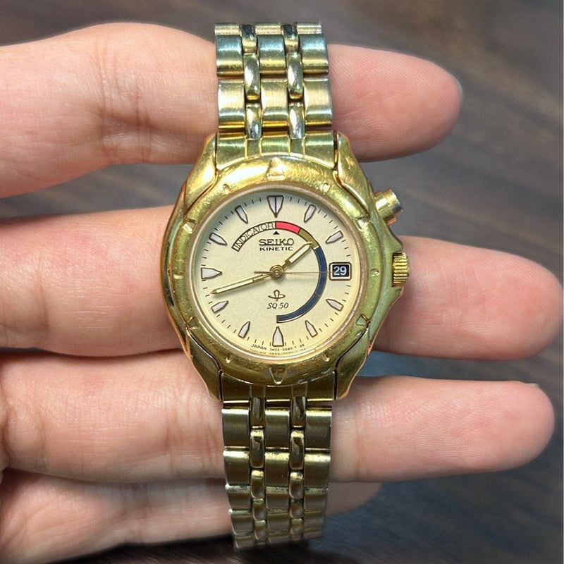[Pre-Owned] Seiko Vintage 3M22-0880 Kinetic Women Watch
