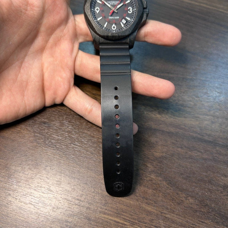 [Pre-Owned] Victorinox INOX 241776 Black Carbon Quartz Men Watch