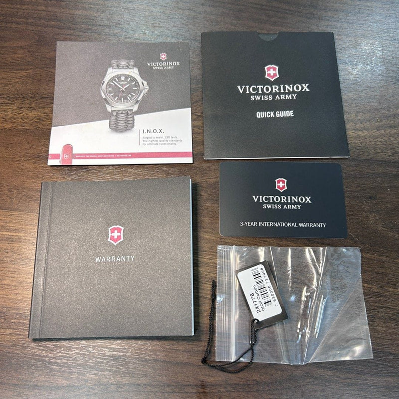 [Pre-Owned] Victorinox INOX 241776 Black Carbon Quartz Men Watch
