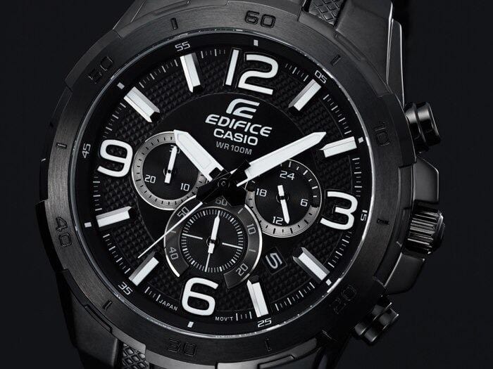 Casio Edifice EFR-538RBK-1A Chronograph Black Steel Men Watch Malaysia