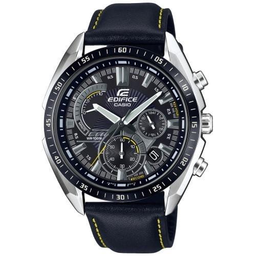 Casio Edifice EFR-570BL-1A Chronograph Black Leather Men Watch