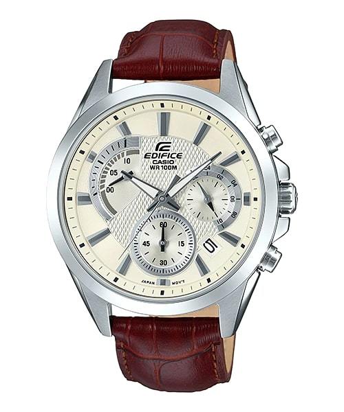 Casio Edifice EFV-580L-7AV Chronograph Leather Men Watch Malaysia