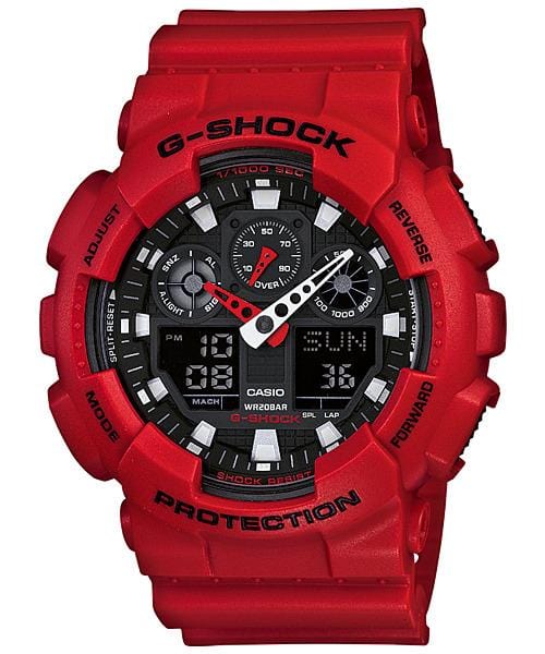 Casio G-Shock GA-100B-4A Red Strap Men Watch Malaysia