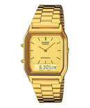 Casio Vintage AQ-230GA-9D Gold Stainless Steel Unisex Watch Malaysia