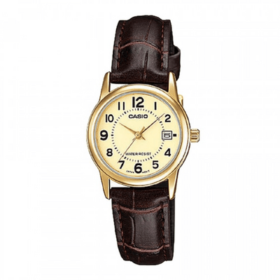 Casio Enticer LTP-V002GL-9B Leather Strap Women Watch Malaysia 
