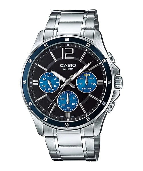 Casio Enticer MTP-1374D-2AV Stainless Steel Men Watch Malaysia