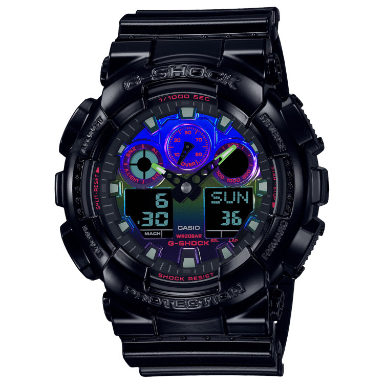 Casio G-Shock GA-100RGB-1A Water Resistant Men Watch Malaysia