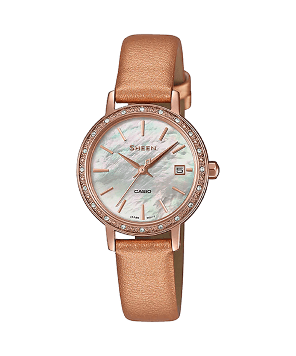 Casio Sheen SHE-4060PGL-4A Leather Strap Women Watch Malaysia