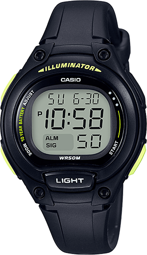 Casio Youth LW-203-1BV Black Unisex Digital Kids Watch