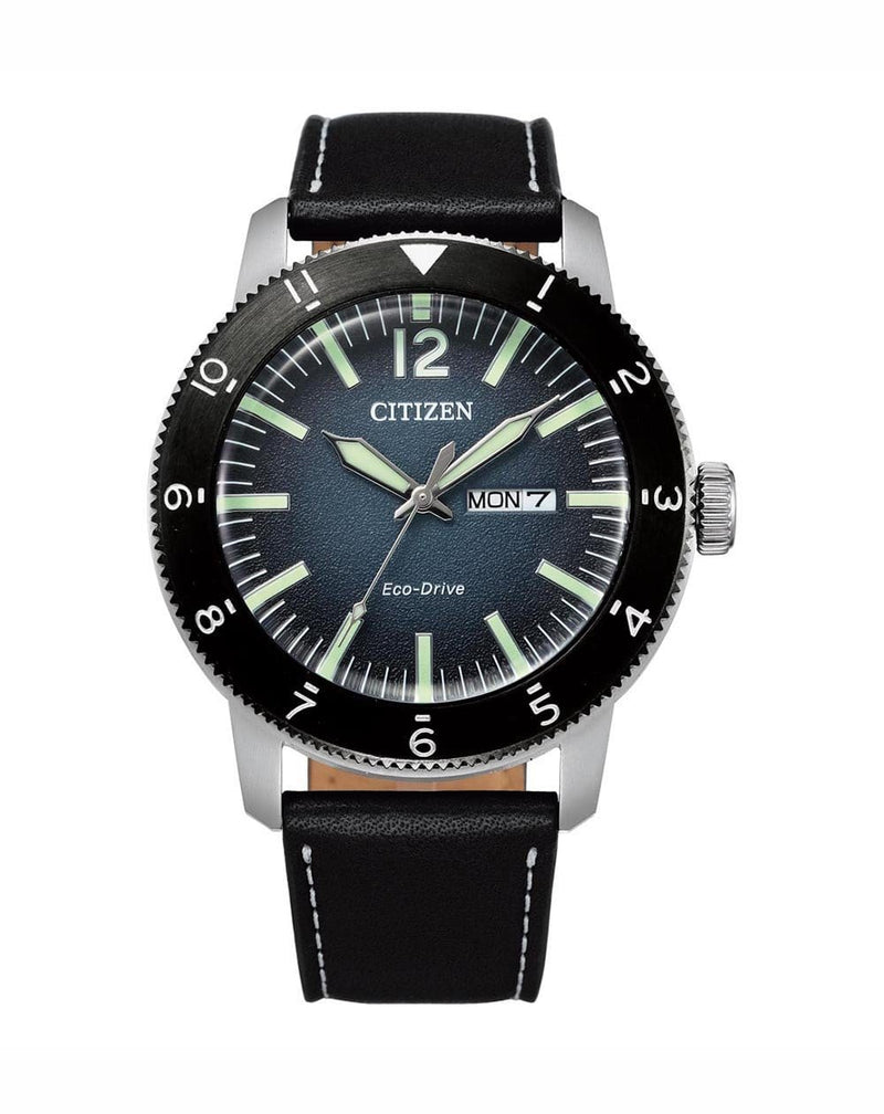 Citizen Eco-Drive AW0077-19L Black Leather Analog Men Watch Malaysia