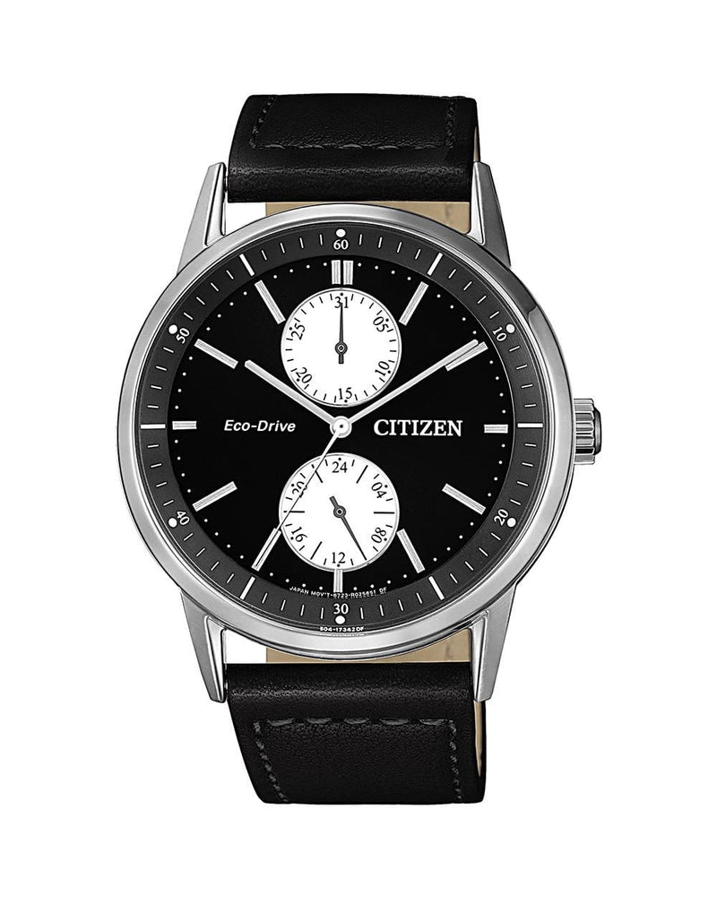 Citizen Eco-Drive BU3020-15E Black Leather Men Watch Malaysia