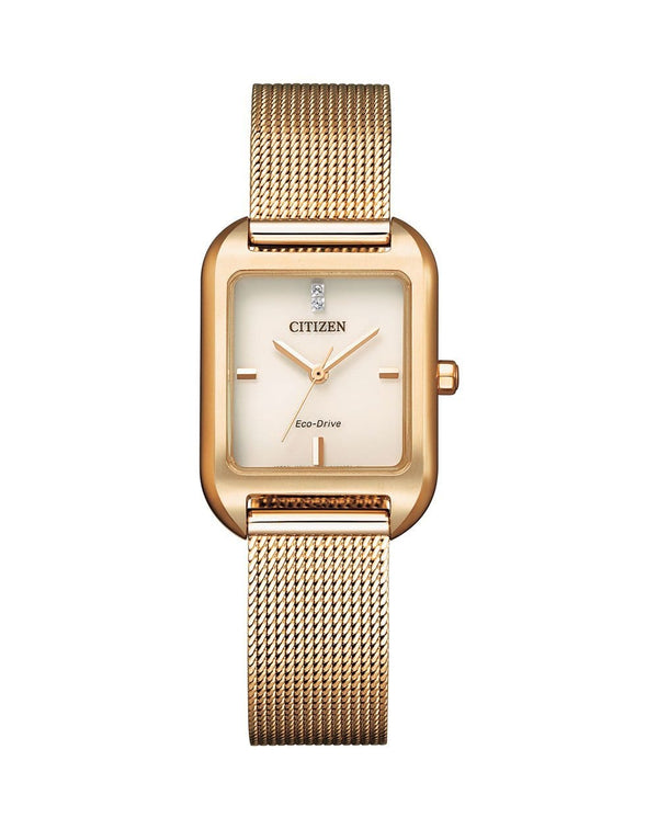 Citizen Eco-Drive EM0493-85P Gold Strap Women Watch Malaysia 