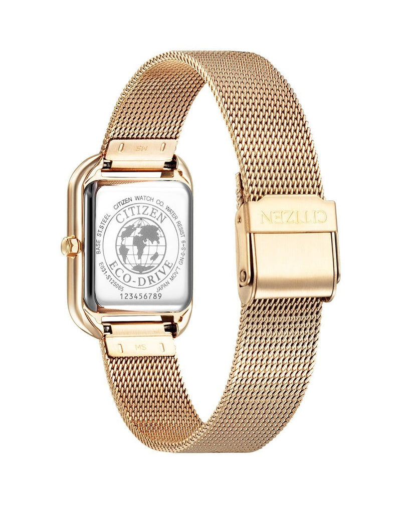 Citizen Eco-Drive EM0493-85P Gold Strap Women Watch Malaysia 