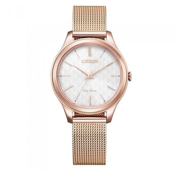 Citizen Eco-Drive EM0508-80A Rose Gold Strap Women Watch Malaysia