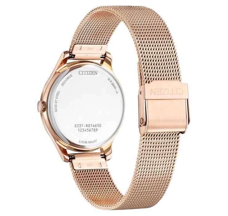 Citizen Eco-Drive EM0508-80A Rose Gold Strap Women Watch Malaysia