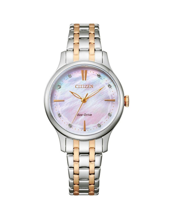 Citizen Eco-Drive EM0896-89Y Silver Strap Women Watch Malaysia 