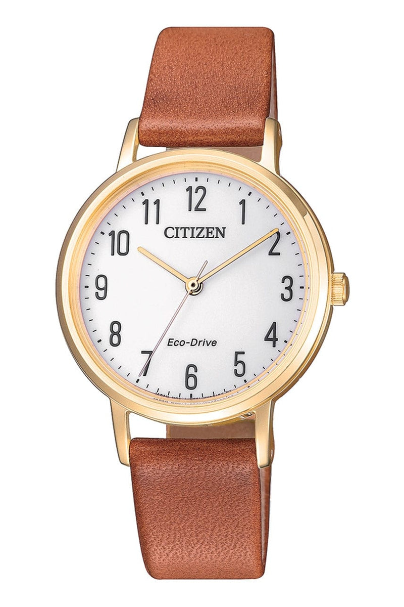 Citizen Eco-Drive EM0578-17A Leather Strap Women Watch Malaysia