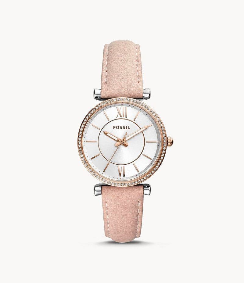 Fossil Carlie ES4484 Quartz Pink Leather Woman Watch Malaysia