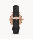 Fossil Carlie ES4507 Quartz Black Leather Women Watch Malaysia