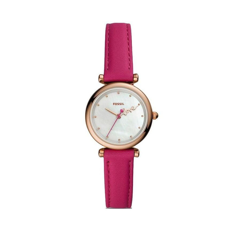 Fossil Carlie Mini ES4827 Quartz Leather Strap Women Watch Malaysia