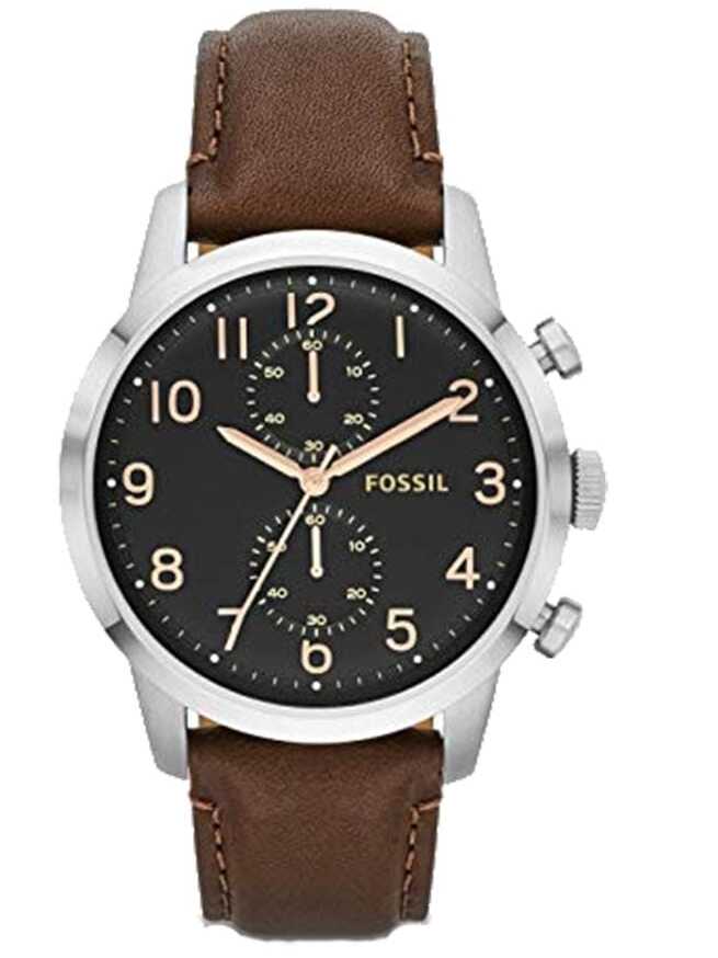 Fossil Townsman FS4873 Chronograph Leather Strap Men Watch Malaysia