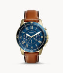 Fossil Grant FS5268 Chronograph Brown Leather Men Watch Malaysia