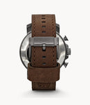 Fossil Nate JR1424 Chronograph Brown Leather Men Watch Malaysia
