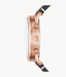 Fossil Commuter FS5404 Chronograph Blue Leather Men Watch Malaysia