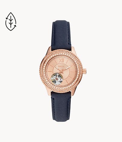 Fossil Stella ME3212 Automatic Leather Strap Women Watch Malaysia