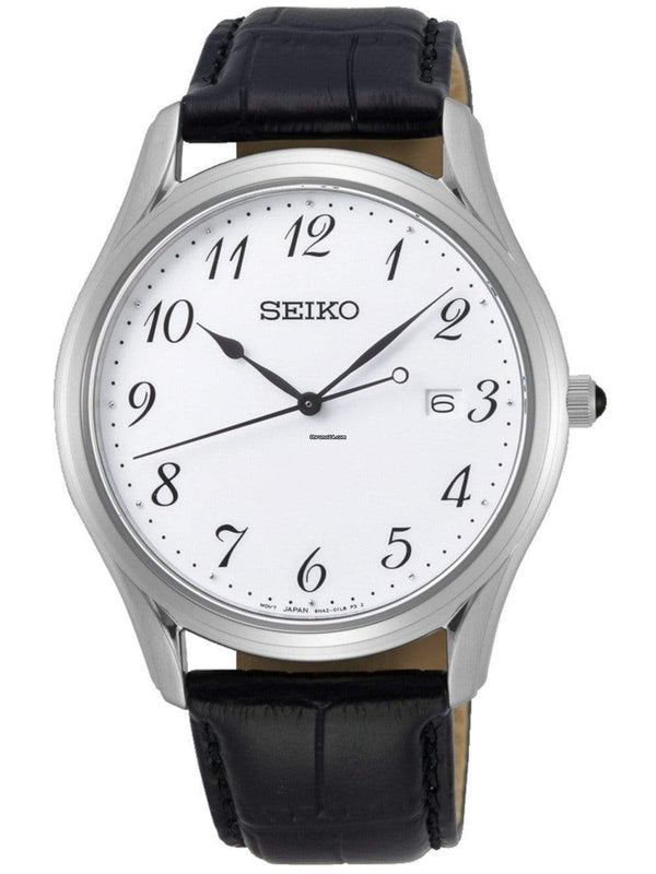 Seiko Conceptual Regular SUR303P1 Quartz Black Leather Men Watch 