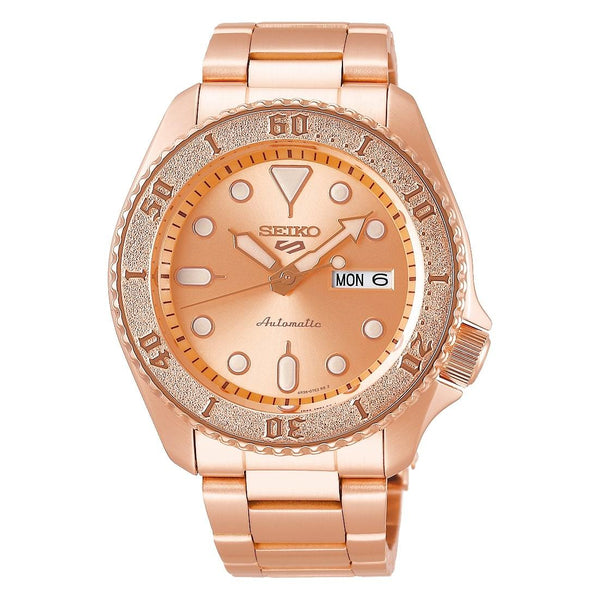 Seiko 5 SRPE72K1 Automatic Rose Gold Strap Men Watch Malaysia