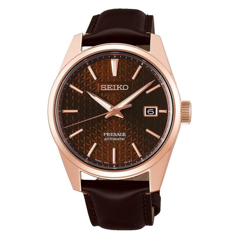 Seiko Presage SPB170J1 Automatic Brown Leather Men Watch Malaysia